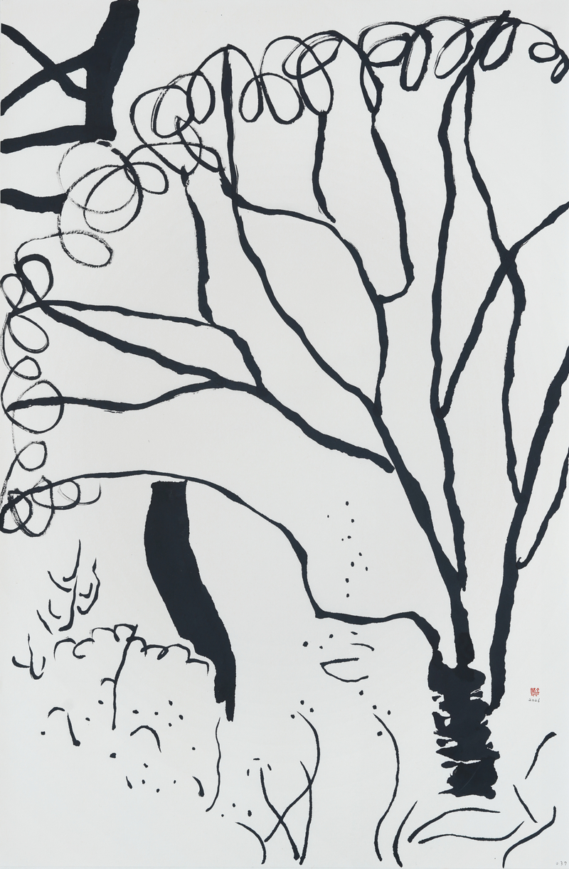 장병언, structure landscape 037, ink_on_paper, painting, 2026